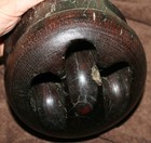Antique 19c Nautical Rigging Sailing Huge Dead Eye 7 1 2  Lignum Vitae