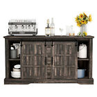 59  Farmhouse Kitchen Buffet Cabinet Coffee Bar Sideboard With Sliding Barn Door