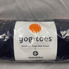 Manduka Yogitoes Skidless Yoga Mat Towel Unisex 24 x71  Black Fabric Nwt