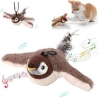 Usb Interactive Flying Bird Toy For Pets Simulation New Indoor Sparrow Plush Toy