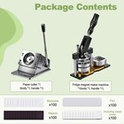 50mm 2inch Square Fridge Magnet Making Machine Kit   100 Sets Magnet Consumables