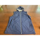 Adidas Wind rdy Hooded Vest Mens Large Navy Blue Mesh Lined Full Zip Sleeveless