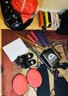 Karate Bag With Everything Inside lightly Used Kama  Sword  Bo  Gloves  Dummy   