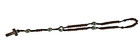 Christian Rosary Brown Wood Beads Rope Prayer Religious Virgen Mary Crucifix