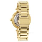 Michael Kors Parker Womens Pave Crystals Watch  Mk Logo Dial  Gold Steel Band