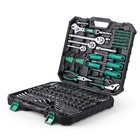 213pc Mechanics Tool Set 1 4  3 8  1 2  Ratchet Metric Wrench Socket With Case