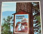 Vtg 1967 Smokey Bear Poster Thanks Folks  Only You Can Prevent Forest Fires 