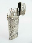 19c  French Silver Necessaire Etui