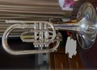 Yamaha Ymp-204ms Marching Mellophone F Silver Plated Brass With Case Japan Used 