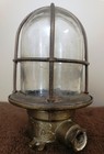Vintage Solid Brass Marine Nautical Ship Passageway Or Engine Room Light