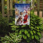 Caroline s Treasures Collie With Santa Claus Garden Flag Fnt1027gf