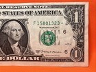 2017 One Dollar Bill  1 Star Note  Misaligned Miss-cut  Off Center Error Note