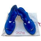 Arche France Soley Cobalt Blue Suede Cutout Sandals 41 Us 10 Nwot Dust Bag  385