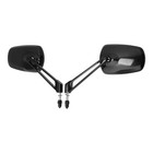 Vivid Black Rear View Mirrors Fit For Harley Touring Road King Street Glide