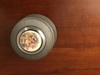 Vintage Metal Powder Puff Music Box With Victorian Couple - Working