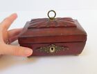 Dated 1822 Small Red Leather Sewing Box With Provenance