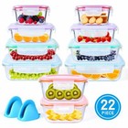 20 Piece Glass Food Storage Airtight   Leakproof Containers Set - Snap Lock Lids