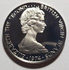 1974 British Virgin Islands Gem Proof 25 Cent