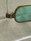 Antique  Spectacles Eyeglasses Aqua Green Mid 1800s Pre Civil War Brass Extender