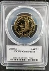 2000-s  1 Sacagawea Pcgs Gem Proof  rogers Signed Engraver Label 