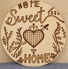 Personalized Home Sweet Home Wood Burned Door Sign   Handmade Rustic Wall Decor 