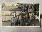 German Wwii Soldiers Rppc Real Photo Postcard Military Uniform Insignia Ww2 Era