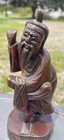 Vintage Chinese Hand Carved Asian Man Fisherman 6   