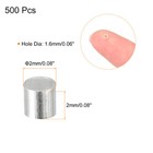 500pcs 2x2mm Crimp Tube Beads Jewelry Making Crimp End Spacer Bead  Silver