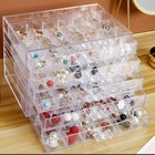 Earring Storage Box Organizer  Acrylic Jewelry Holder 5 Clear 