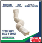 Flex A Spout 55 In  Stone Vinyl Downspout Extension