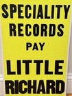 Little Richard Personally Owned Specialty Records Pay Little Richard Poster