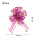 5pcs 7 Inch Large Pull Bow Gift Wrapping Bows Ribbon Organza Bows Rose Red