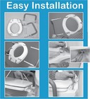 3 5  Raised Toilet Seat Riser With Arms  300 Lb Capacity  White