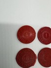 12 Vintage 1943-54 Plastic Missouri Sales Tax Tokens 10 Red 1 Mil  2 Green 5 Mil