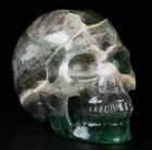 Huge 5 0  Fluorite Carved Crystal Skull  Realistic  Crystal Healing