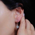 925 Sterling Silver Dangling Hook Stud Earrings W  3 Ct Lab Created Diamonds