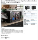 Avantco Ubb-48s-hc 48    Commercial Back Bar Refrigerator     Sliding Glass Doors