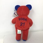 Vtg Sammy Sosa Salvino Banners Red Mini Baby Bean Plush 6  Mlb Bear W  Tag 1999