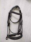 English Leather Bridle With Fancy Stitch   Beautiful Reins With All Sizes