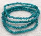 Wholesale 6 Pcs Natural Amazonite 2x4mm 7 5    Crystal Healing Stretch Bracelet