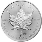 Roll Of 25 - 2020  5 Silver Canadian Maple Leaf 1 Oz Brilliant Uncirculated F   