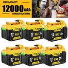 6   1 Pack For Dewalt 20v 20 Volt Max 12 0ah Lithium Ion Battery Dcb206-2 Dcb205-2