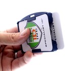 2-card Rfid Blocking Badge Holder With Retractable Carabiner Belt Clip Reel