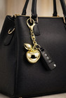 Apple Mirror Keychain High Polished Bag Charm Key Ring Gift Trend Accessory Cute