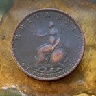1799 Farthing - Great Britain - George Iii - Damage bend  But Decent-looking