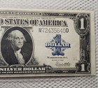 1923  1 Silver Certificate Xf  au Horse Blanket Large Size Blue Seal  Nice Note