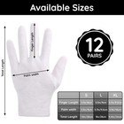 24 Cotton Gloves For Moisturizing Overnight   Thick White Hand Gloves For Dry Sk