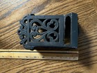 Vintage Wall Mounted Hanging Match Box Holder Cast Iron Black Fireplace Garage