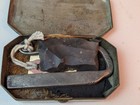 Antique 18th   19th C Georgian Pocket Tinder Box Kit Flint Steel Engraved Brass
