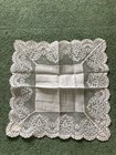 Vintage Irish Linen And Lace Wedding Handkerchief Made In Ireland  Nwt
